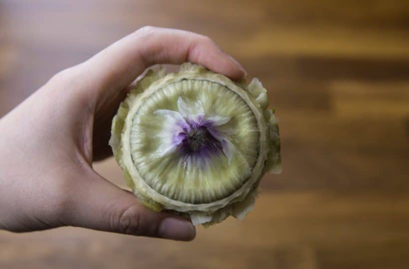 How to eat an artichoke: artichoke center choke