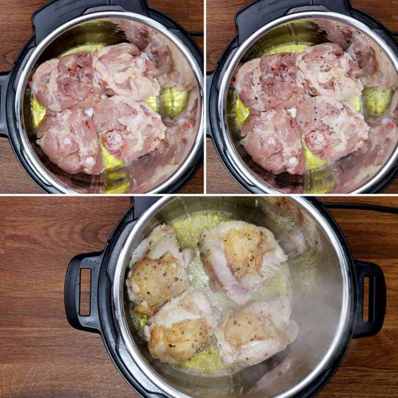 brown chicken in Instant Pot