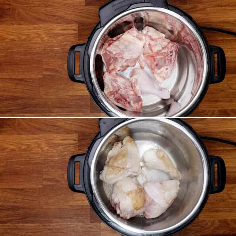 brown chicken in Instant Pot  #AmyJacky