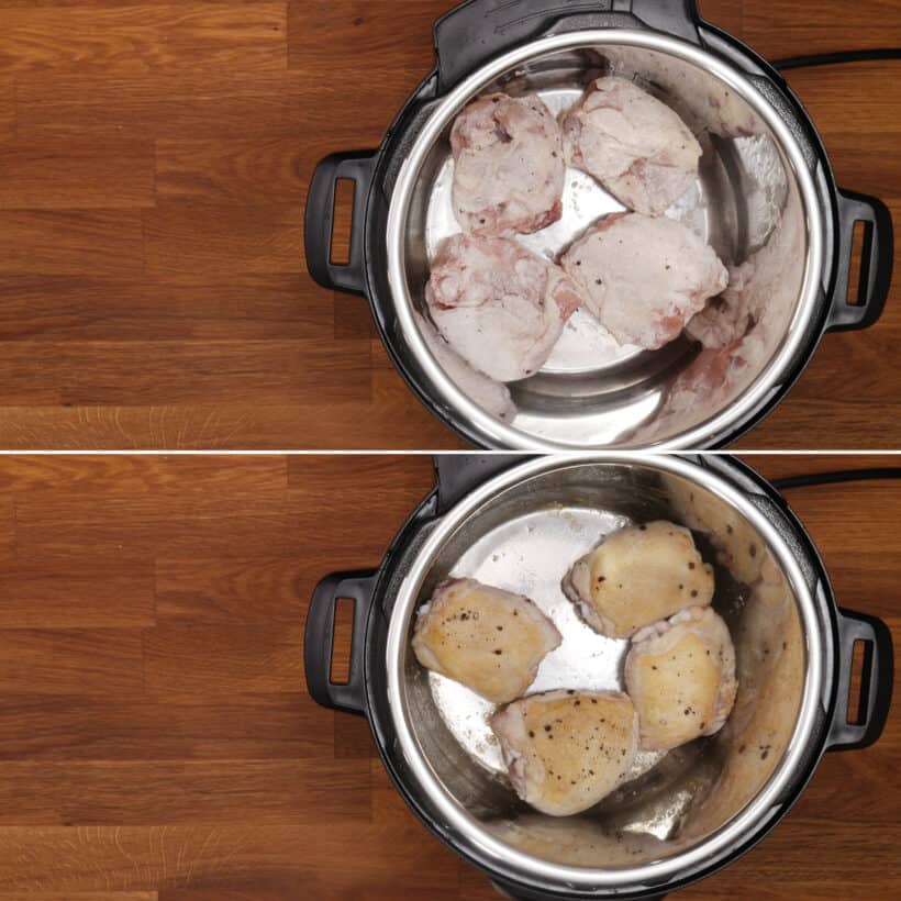 brown chicken thighs in instant pot