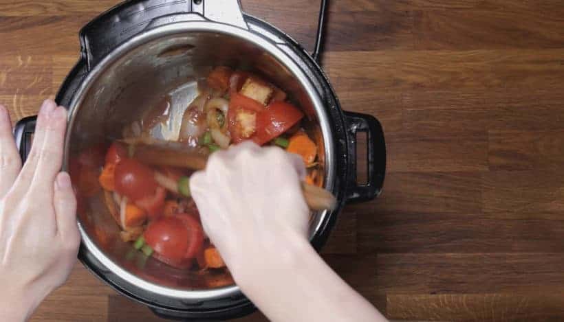 deglaze with unsalted chicken stock