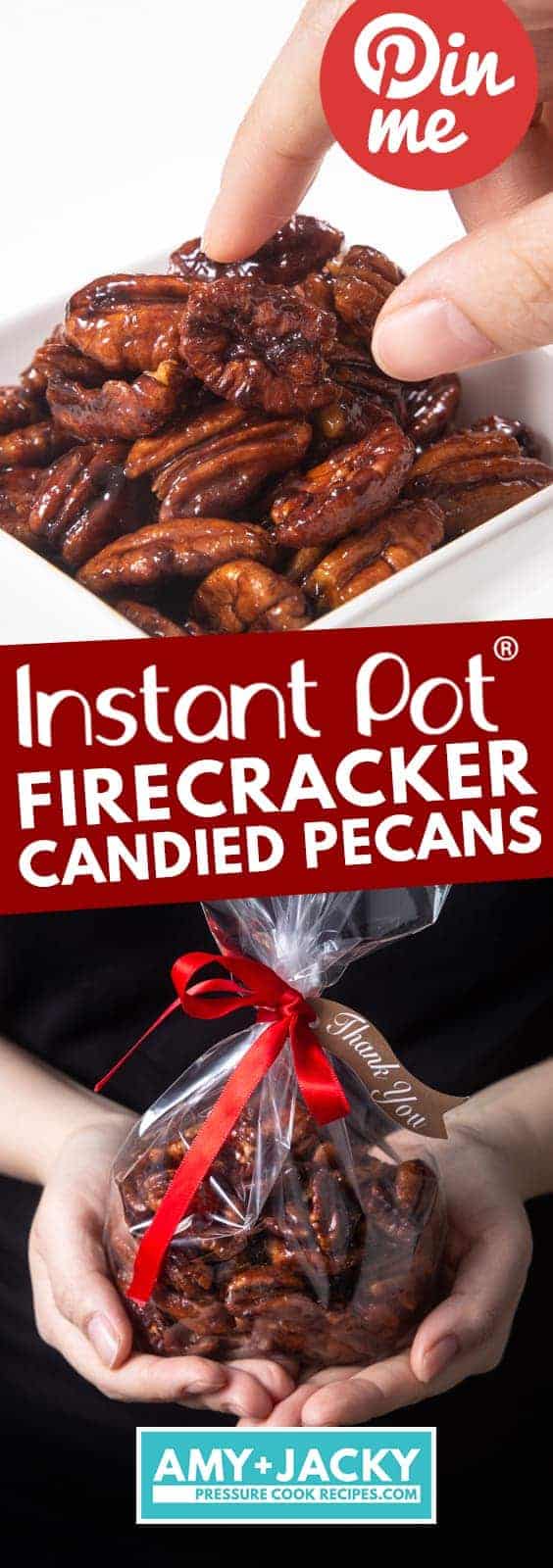 Instant Pot Firecracker Candied Pecans | Pressure Cooker Firecracker Candied Pecans | Instant Pot Snacks | Candied Pecans | Glazed Pecans | Spiced Pecans | How to make Candied Pecans | Nuts | Christmas Gifts | Homemade Gifts | Holiday Gifts | Food Gifts #instantpot #recipes #snacks #christmas #gifts