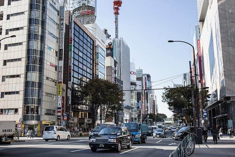 Ginza Tokyo Japan - buildings and streets