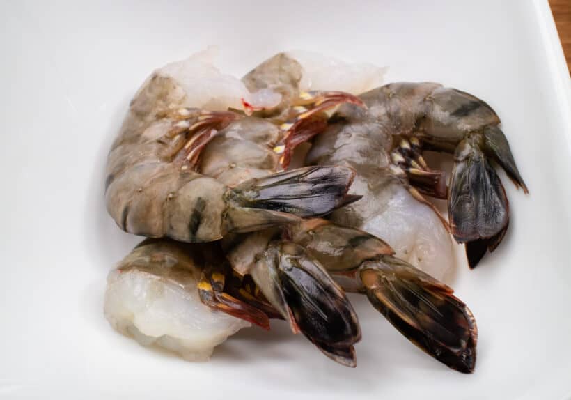 headless tiger prawns