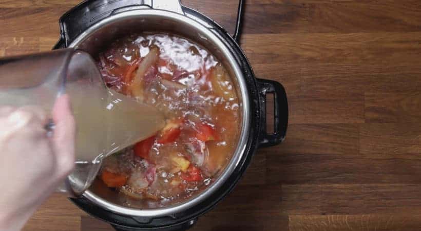 add in unsalted chicken stock