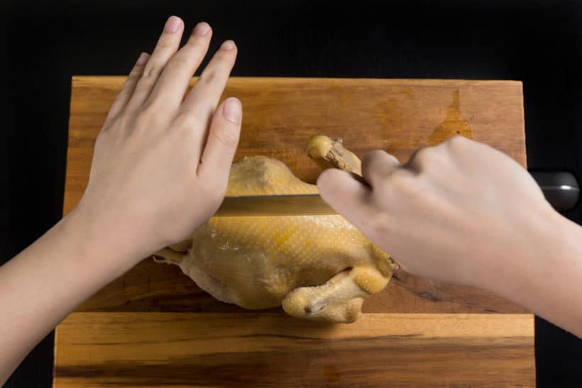 Make Healthy Instant Pot HK Chicken Recipe 白切雞 (Pressure Cooker Chicken) in 3 easy steps. This Classic Cantonese Poached Whole Chicken (White Cut Chicken) with Ginger Scallion Sauce is super easy to cook with 5 real, whole food ingredients in an hour! #instantpot #instantpotrecipes #pressurecooker #pressurecookerrecipes #chickenrecipes #wholechicken #chineserecipes