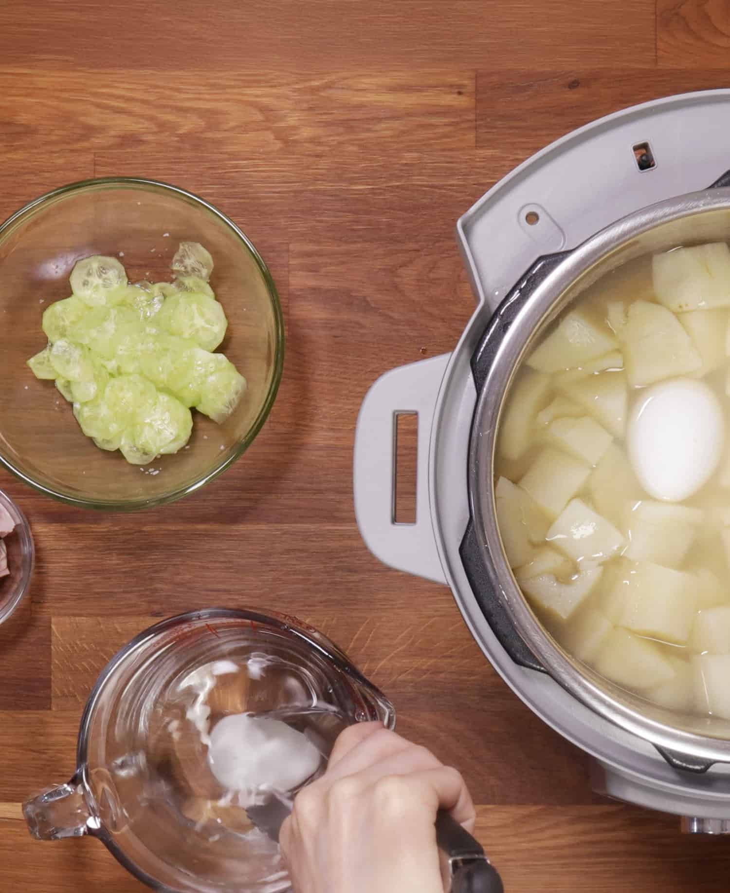 ice bath eggs