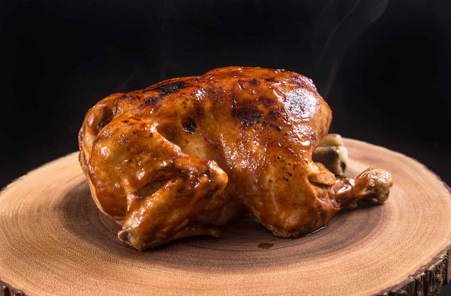 Instant Pot BBQ Whole Chicken Recipe (Pressure Cooker Whole Chicken): Make this 4-ingredient Life-Changing Instant Pot Whole Chicken in 3 Easy Steps! Tender, juicy chicken glazed with caramelized BBQ sauce. Super easy weeknight meal. #instantpot #instantpotrecipes #pressurecooker #pressurecookerrecipes #chicken #chickenrecipes #wholechicken