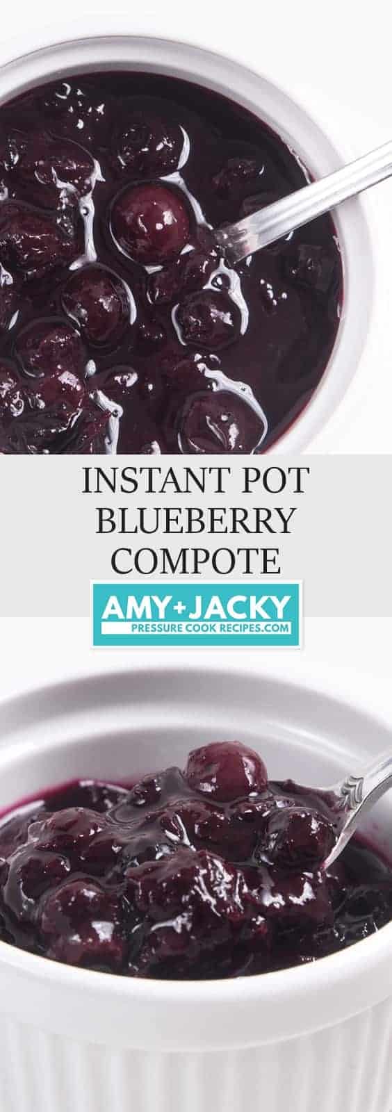 How to make Instant Pot Blueberry Compote Recipe (Pressure Cooker Blueberry Compote): 5-ingredient Sweet Blueberry Sauce makes great topping for cheesecake, yogurt, pancakes, waffles, ice-cream. Great DIY Christmas Gifts!