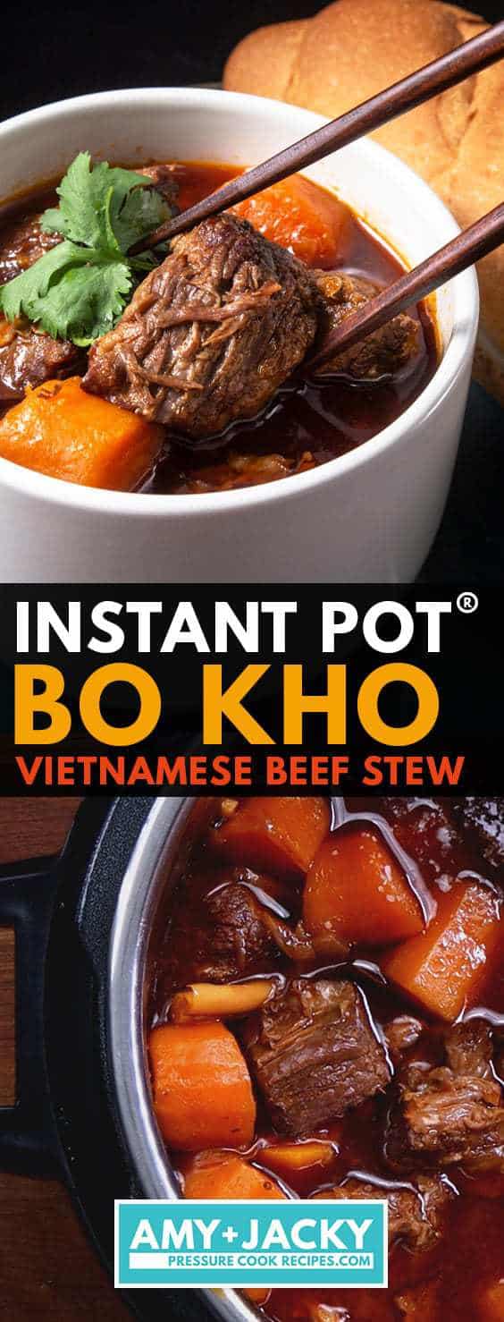 Instant Pot Bo Kho | Pressure Cooker Bo Kho | Bo Kho Recipe | Instant Pot Vietnamese Beef Stew | Instant Pot Beef Stew | Pressure Cooker Beef Stew | How to make beef stew | Easy beef stew recipe | Instant Pot Vietnamese Food Recipes #AmyJacky #InstantPot #PressureCooker #beef #asian #recipes