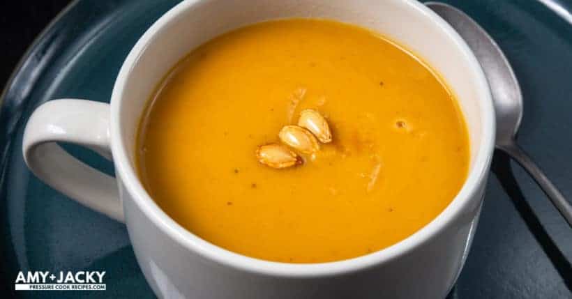 butternut squash soup | instant pot butternut squash soup | butternut squash instant pot | pressure cooker butternut squash soup | butternut squash instant pot soup | instant pot squash soup | butternut squash soup instant pot recipe | easy butternut squash soup | creamy butternut squash soup #AmyJacky #InstantPot #PressureCooker #recipe #soup #vegetarian #healthy