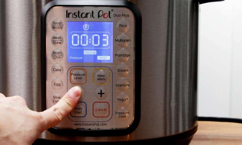 Instant Pot Pressure Cooker High Pressure 3 minutes