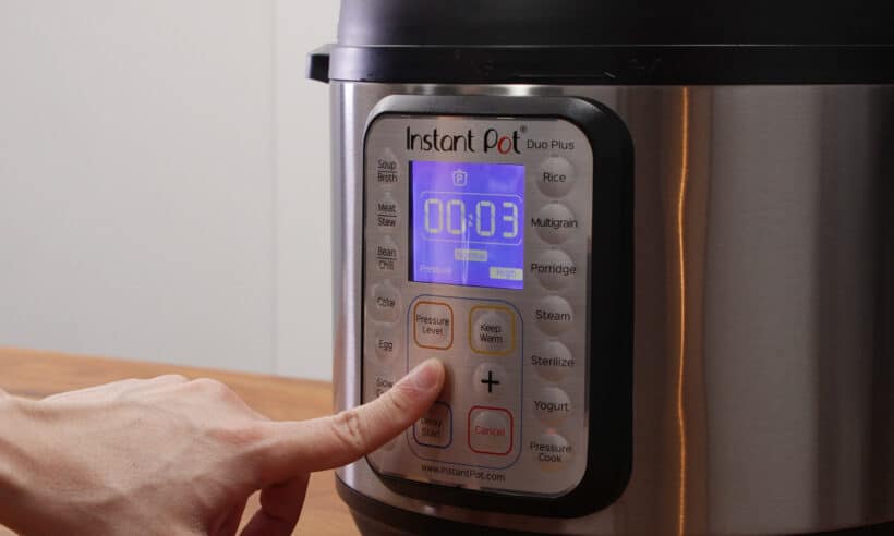 instant pot high pressure 3 minutes