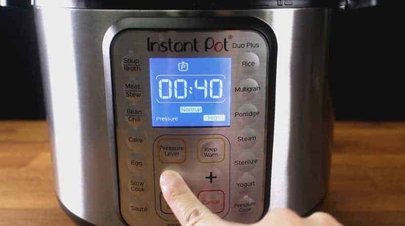 Instant Pot Pressure Cooker High Pressure 40 minutes