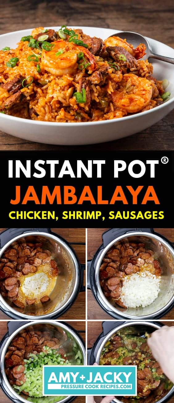 instant pot jambalaya | jambalaya instant pot | pressure cooker jambalaya | sausage jambalaya | chicken jambalaya | shrimp jambalaya  #AmyJacky #InstantPot #PressureCooker #recipe #chicken #cajun #sausage #shrimp #cajun #creole