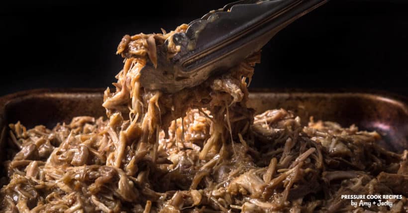 Instant Pot Pulled Pork Recipe (Easy Pressure Cooker Pulled Pork): Sweet, juicy, moist pulled pork is deliciously satisfying to eat!