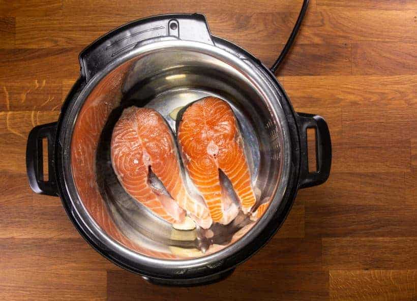 add salmon in Instant Pot