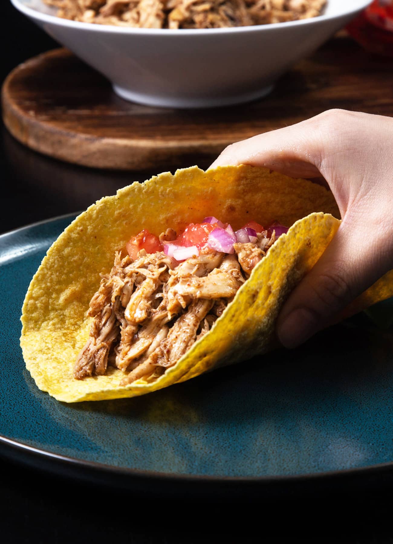 instant pot shredded chicken tacos