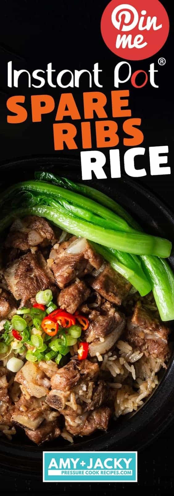 Instant Pot Spare Ribs and Rice (Pressure Cooker) 豉汁排骨飯. Super Easy and Quick One Pot Meal. Deliciously tender black bean sauce spare ribs with flavorful comforting rice. #instantpot #pressurecooker #ribs #chinese #recipes #onepotmeal