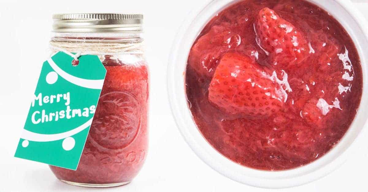 How to make Instant Pot Strawberry Compote Recipe (Pressure Cooker Strawberry Compote): Luscious Sweet 6-ingredient Strawberry Sauce will have you licking your spoons. Great topping for cheesecake or breakfast.