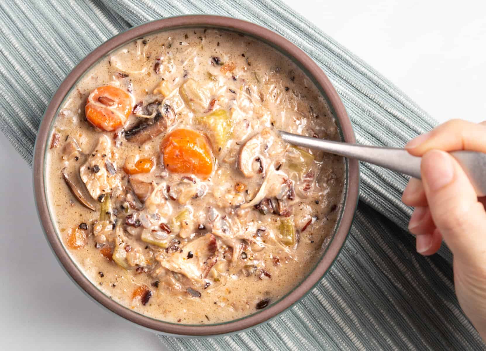 instant pot chicken wild rice soup | Instant Pot Wild Rice Soup | wild rice soup instant pot | mushroom wild rice soup