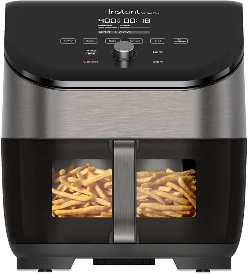 instant vortex plus air fryer 6 qt clearcook window