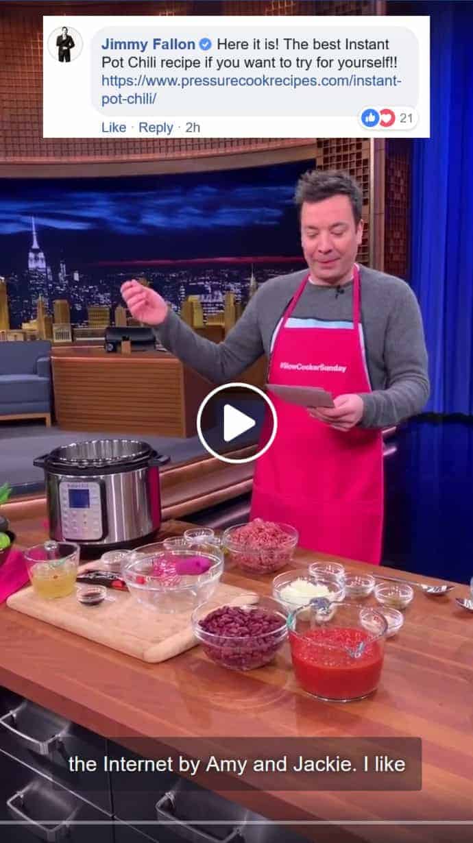 Iimmy Fallon makes Amy + Jacky Instant Pot Chili Recipe  #AmyJacky #InstantPot #PressureCooker #recipe