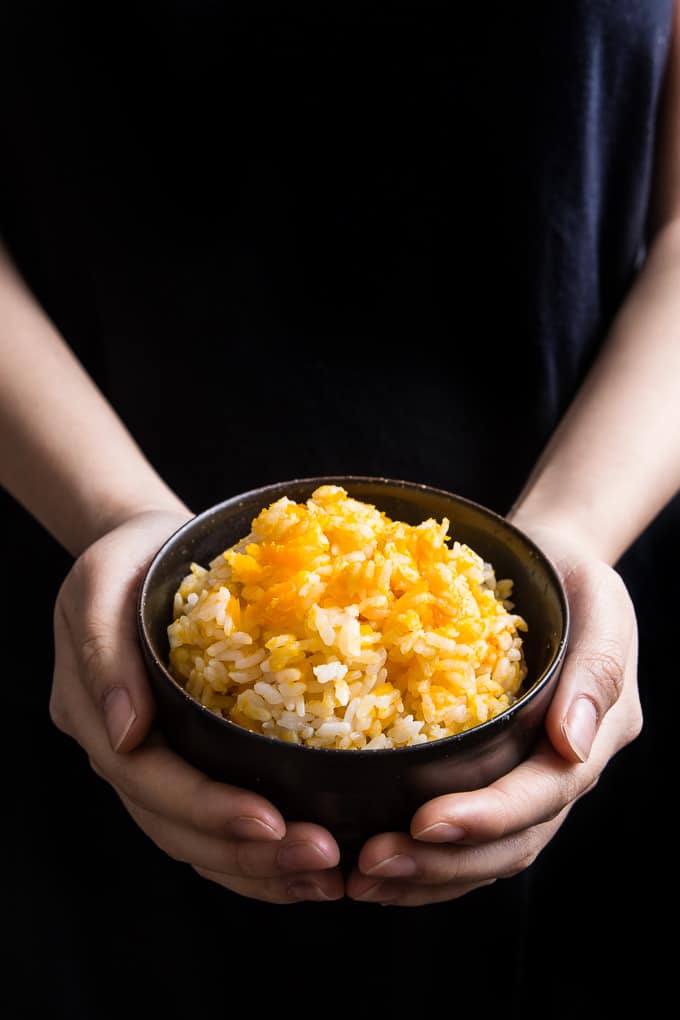 Instant Pot Kabocha Squash Rice Recipe: make simple, frugal pressure cooker Japanese pumpkin rice #instantpot #pressurecooker #rice #recipes #japanese #healthy