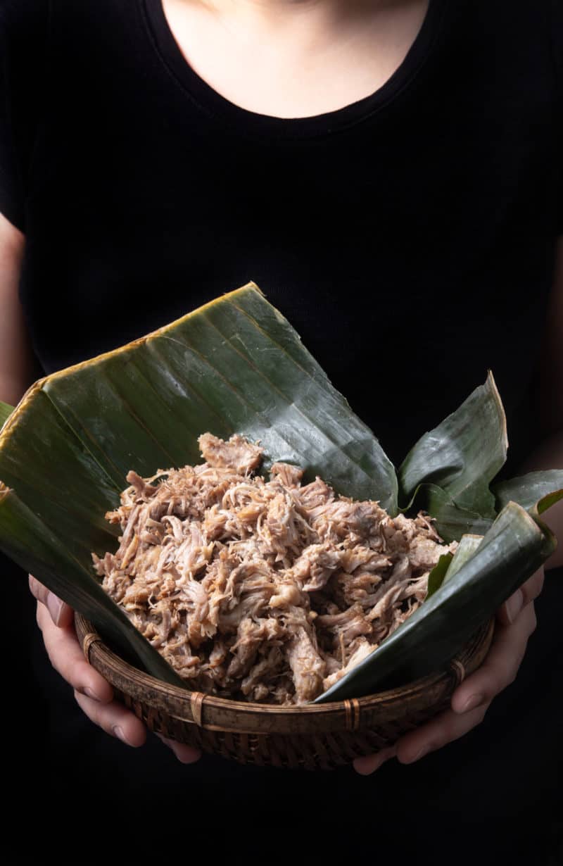 Instant Pot Kalua Pork Recipe (Pressure Cooker Hawaiian Pork Roast): 5 Ingredients to make this unbelievably simple yet incredibly tender, juicy pulled pork with alluring smoky-savory flavors. #instantpot #pressurecooker #recipes #pork #hawaiian