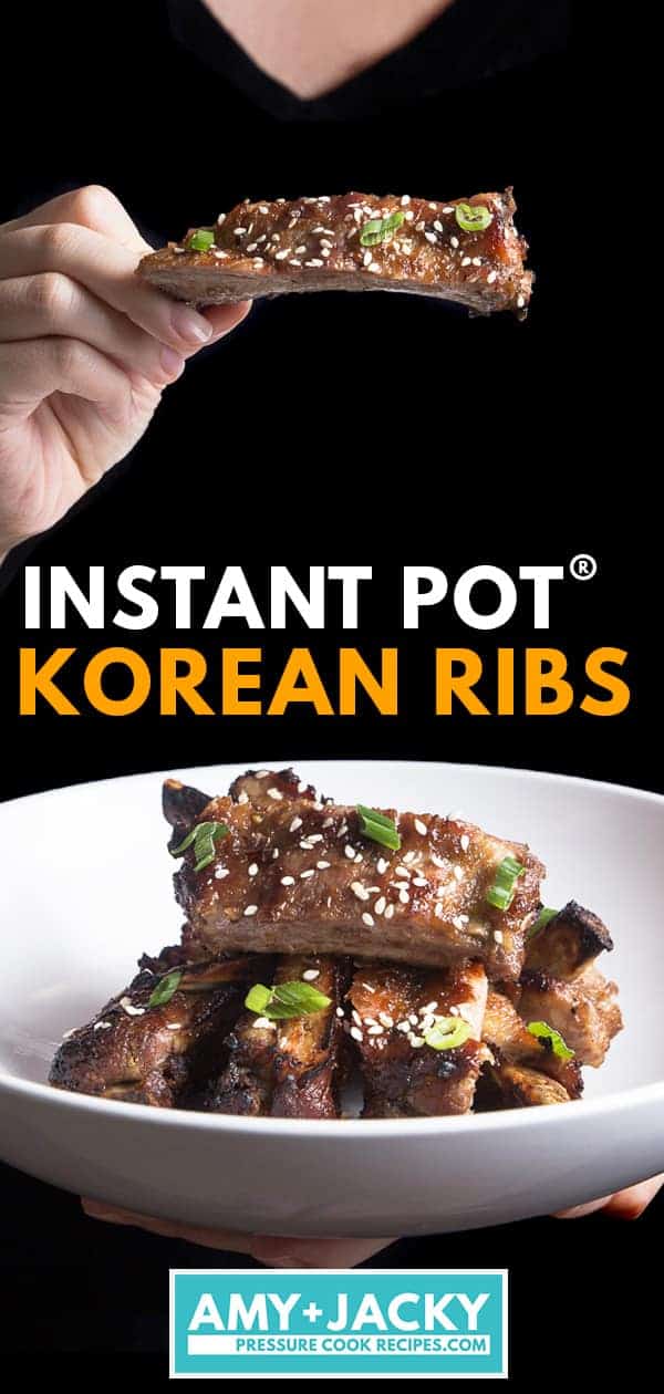 Instant Pot Korean Ribs | Pressure Cooker Korean Ribs | Instant Pot Ribs | Pressure Cooker Ribs | Instant Pot Kalbi Ribs | Instant Pot Baby Back Ribs | Instant Pot Pork Ribs | Kalbi marinade | Instant Pot Korean Recipes | Instant Pot Asian Recipes  #AmyJacky #InstantPot #PressureCooker #recipes #korean #asian