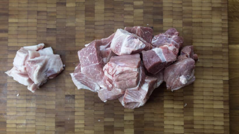 cubed pork shoulder or pork butt