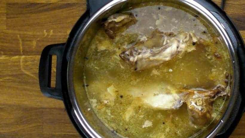 pressure cook turkey stock