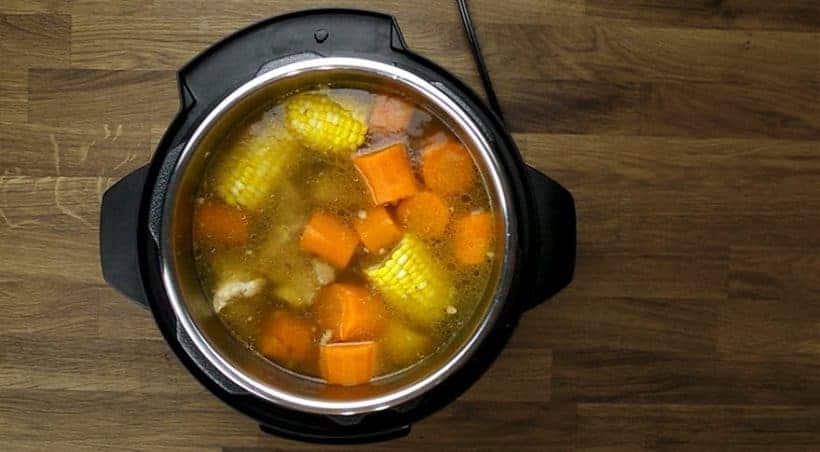 Healthy Chinese Pressure Cooker Pork Bone Soup Recipe (紅蘿蔔粟米豬骨湯). Delicious, paleo, gluten-free soup is super easy and quick to make with real, whole food.