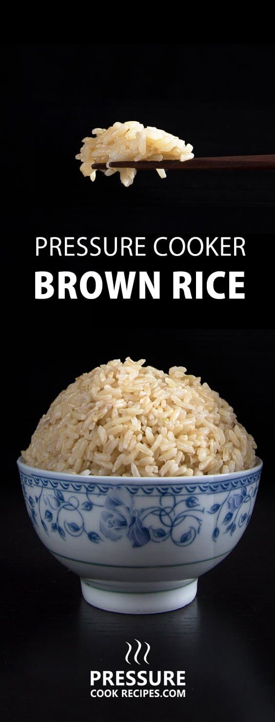 No more uncooked, burnt or mushy brown rice. Cut short half the cooking time & make perfect pressure cooker brown rice in 20 minutes! Set it and forget it.