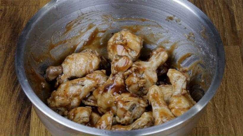 toss pressure cooker wings in bbq sauce