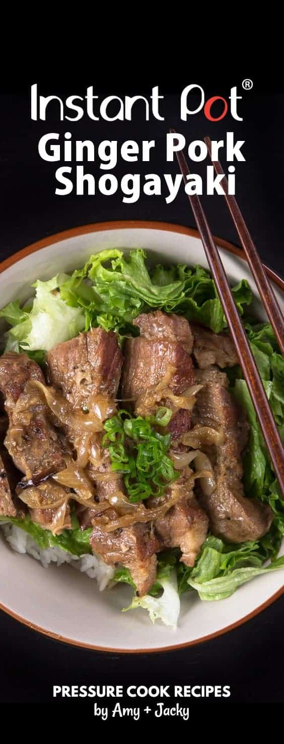 Easy Pressure Cooker Ginger Pork Shogayaki Recipe (Pot-in-Pot): Make this beloved Japanese comfort food. You'll love the rich sweet, savory Ginger Garlic Sauce!