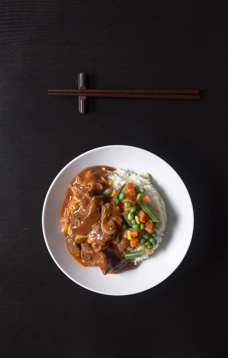 Make juicy Instant Pot Pork Shoulder Recipe in comforting HK Tomato Sauce. Tender pressure cooker pork shoulder over perfect pot-in-pot rice!