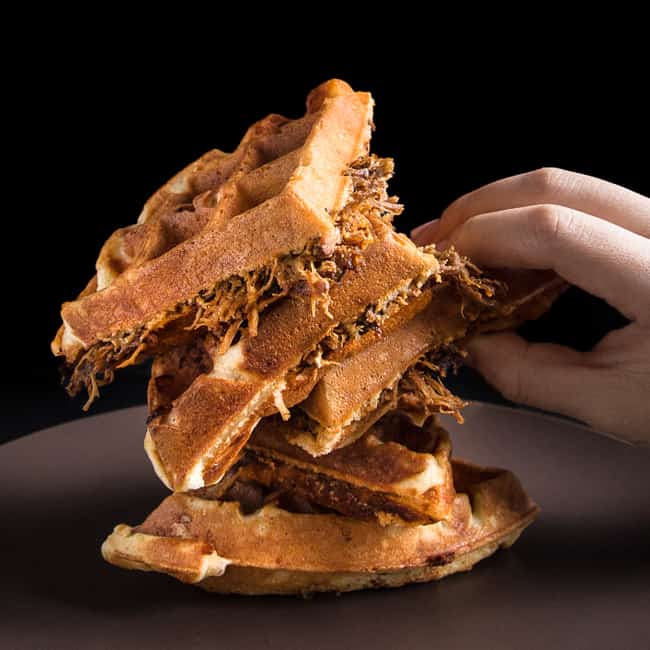 pulled pork waffles