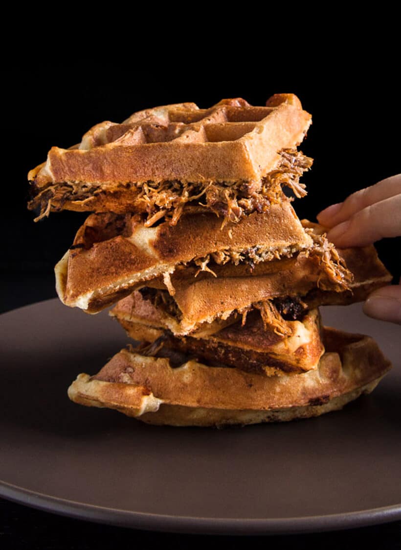 pulled pork waffles