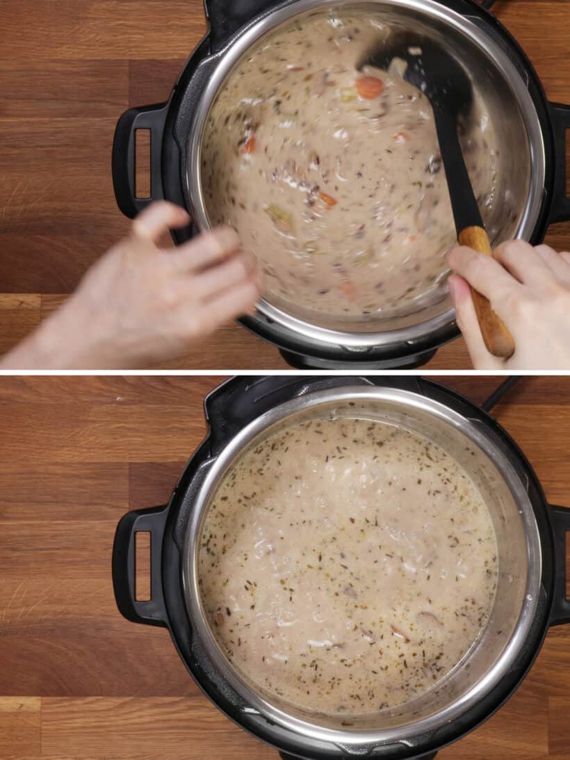 thicken chicken wild rice soup